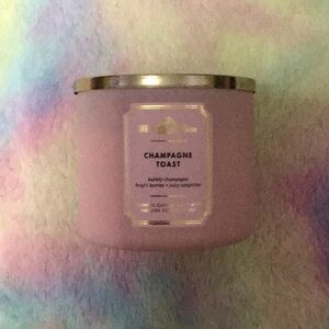 This White Barn candle is champagne toast scented, and has only been used once